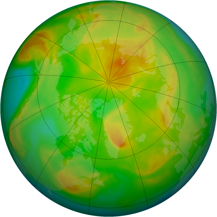Arctic ozone map for 22 May 2008